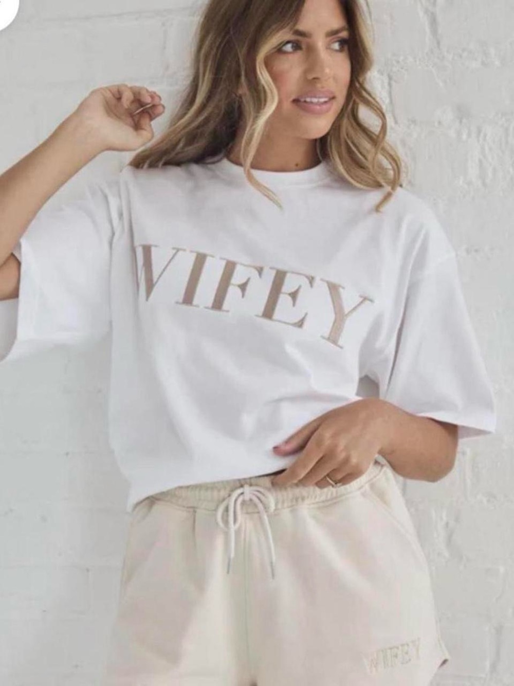 Wifey Graphic Tee - White - Six Stories Brand